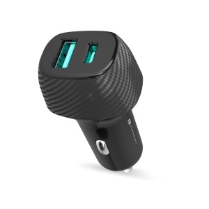 Portronics Car Power 6 51W Fast Car Charger with PD Type-C & USB-A Dual Ports for iPhone, Android, Tablets & More – (Black)